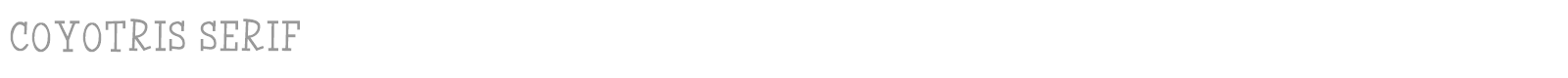 Coyotris Serif font preview